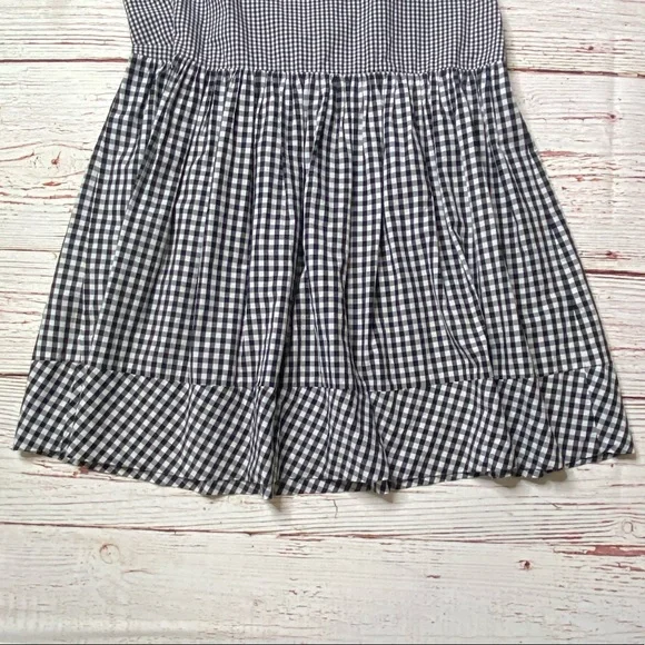 Madewell Tie Back Cotton Gingham Dress Sz S - Picture 10 of 16